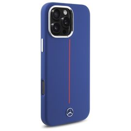 Mercedes Silicone Red Stripe MagSafe Case for iPhone 16 Pro Max - Navy Blue | Techbox