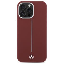 Mercedes Silicone White Stripe MagSafe Case for iPhone 16 Pro Max - Red | Techbox