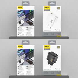 Dudao A28 45W GaN USB-C Wall Charger - Black - Travel Chargers - Smartphone Chargers - Techbox