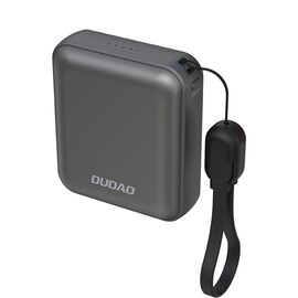 Dudao K22+ Ultra-Compact Power Bank 10000mAh 22.5W USB-C with Pendant/Cable - Gray | Techbox