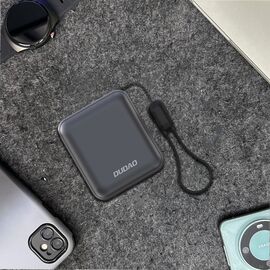 Dudao K22+ Ultra-Compact Power Bank 10000mAh 22.5W USB-C with Pendant/Cable - Gray | Techbox