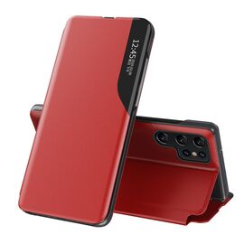 Eco Leather View Case for Samsung Galaxy S25 Ultra with Flip and Stand - Red - Samsung Cases - Cases - Techbox