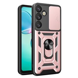 Hybrid Armor Camshield with Camera Cover and Metal Ring for Samsung Galaxy S25+ - Pink - Samsung Cases - Cases - Techbox