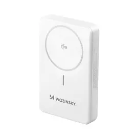 Powerbank Wozinsky WLWP-10KA0Y3WS 22.5W PD Qi2 10000 mAh, with stand, 1x USB-A, 1x USB-C - white | Techbox