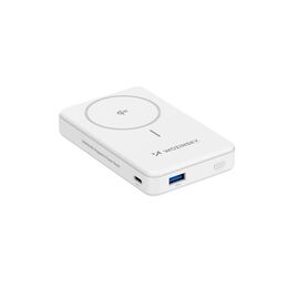 Powerbank Wozinsky WLWP-10KA0Y3WS 22.5W PD Qi2 10000 mAh, with stand, 1x USB-A, 1x USB-C - white | Techbox