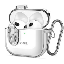 Tech-Protect Slim Hook Case for AirPods 4 - Clear - Smartphone Accessories - Cables & Accessories - Techbox