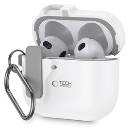 Tech-Protect Slim Hook Case for AirPods 4 - White - Smartphone Accessories - Cables & Accessories - Techbox