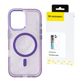 Wozinsky Glitter Case with Mag Safe for Samsung Galaxy S25 - Purple with Glitter - Samsung Cases - Cases - Techbox