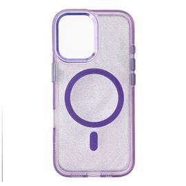 Wozinsky Glitter Case with Mag Safe for Samsung Galaxy S25 - Purple with Glitter - Samsung Cases - Cases - Techbox