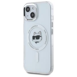Karl Lagerfeld IML Metal Choupette Head MagSafe iPhone 15 Case - White - Uncategorized Cases (2) - Cases - Techbox