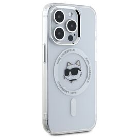 Karl Lagerfeld IML Metal Choupette Head MagSafe iPhone 15 Pro Case - White - Uncategorized Cases (2) - Cases - Techbox