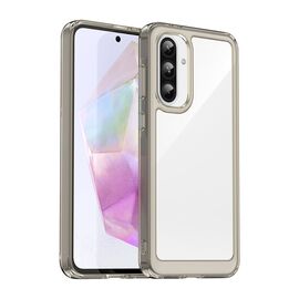 Outer Space Case for Samsung Galaxy A56 Cover with Flexible Frame - Semi-Transparent, Black | Techbox