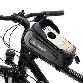 Wozinsky bicycle bag for the frame, armored, with a phone pocket, 1.7 l - black - Smartphone Holders - Smartphones - Techbox