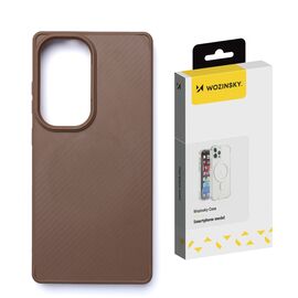 Wozinsky Carbon Fiber Case with MagSafe for Samsung Galaxy S25 - Brown - Samsung Cases - Cases - Techbox