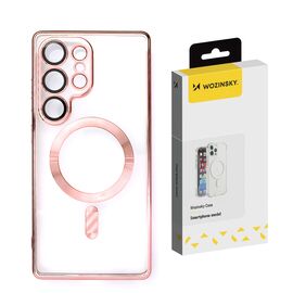 Wozinsky Electroplated Case with Magsafe for Samsung Galaxy S25 - Pink - Samsung Cases - Cases - Techbox