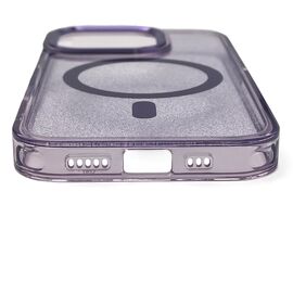 Wozinsky Glitter Case MagSafe for Samsung Galaxy S24 FE - Purple with Glitter - Samsung Cases - Cases - Techbox