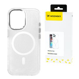 Wozinsky Glitter Case with Mag Safe for Samsung Galaxy S24 FE - Clear with Glitter - Samsung Cases - Cases - Techbox