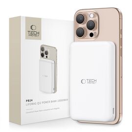 Powerbank Tech-Protect PB24 LifeMag QI2 MagSafe 10000 mAh - white - Powerbanks - Smartphone Chargers - Techbox