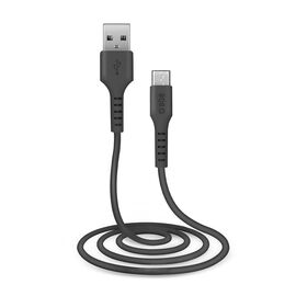 SBS LTHL200 USB-A - Micro-USB Cable 1m - Black | Techbox