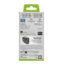 SBS LTHL200 USB-A - Micro-USB Cable 1m - Black | Techbox