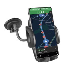 SBS TE0UCH20W Smartphone Holder for 6.8" on Glass - Black - Smartphone Holders - Smartphones - Techbox