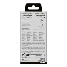 SBS TECABLEUSBIP589A USB-A - Lightning Cable - Blue | Techbox