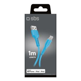 SBS TECABLEUSBIP589A USB-A - Lightning Cable - Blue | Techbox