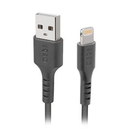 SBS TECABLEUSBIP589K USB-A - Lightning Cable 1m MFi Certified - Black | Techbox