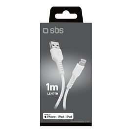 SBS TECABLEUSBIP589W USB-A - Lightning Cable - White | Techbox