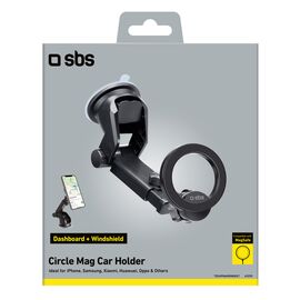 SBS TESUPMAGRINGEXT Smartphone Holder for Dashboard and Windshield, MagSafe Compatible - Black - Smartphone Holders - Smartphones - Techbox