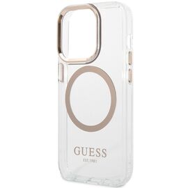 Guess Metal Outline MagSafe case for iPhone 15 Pro - gold - Uncategorized Cases (2) - Cases - Techbox