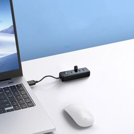 Hub Orico PW4U-U3 USB-A / 4x USB-A 3.0 - black - USB Hubs & Card Readers - Peripherals - Techbox