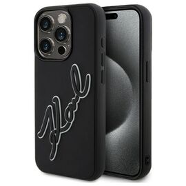 Karl Lagerfeld 3D Rubber Signature Case for iPhone 15 Pro Max - Black | Techbox
