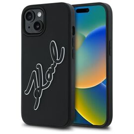 Karl Lagerfeld 3D Rubber Signature iPhone 15 Case - Black | Techbox