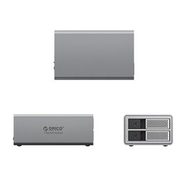 Orico 9828RU3 2 Big DAS Solution ProRAID Disk Array for 2 2.5"/3.5" SATA HDD/SSD Drives with RAID Controller - Gray - Cases & Accessories - Hard Drives - Techbox