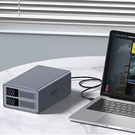 Orico 9828RU3 2 Big DAS Solution ProRAID Disk Array for 2 2.5"/3.5" SATA HDD/SSD Drives with RAID Controller - Gray - Cases & Accessories - Hard Drives - Techbox