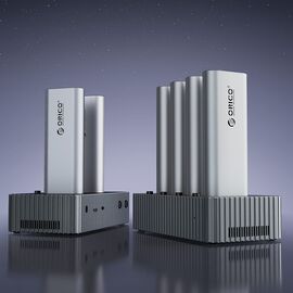 Orico IT48N-C 4-Disk Docking Station with M.2 NVME Clone Function - Gray - Cases & Accessories - Hard Drives - Techbox