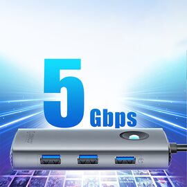 Orico PW11-5P USB-C Hub Docking Station 1x USB-A 3.0 + 2x USB-A 2.0 + 1x USB-C PD + 1x HDMI - Gray | Techbox