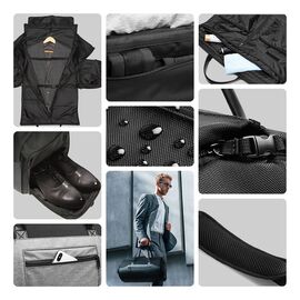 Wozinsky Premium Suit Travel Bag with Wet Pocket (45L) - Black | Techbox