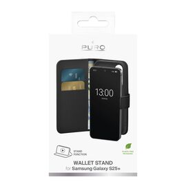 Puro Booklet Case with Flip and Wallet for Samsung Galaxy S25+ - Black - Uncategorized Cases (2) - Cases - Techbox