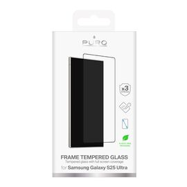 Puro Frame Tempered Glass with Black Frame for Samsung Galaxy S25 Ultra | Techbox