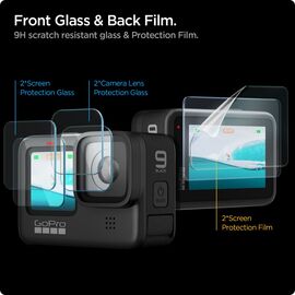 Spigen Glass.tR Slim Tempered Glass + Film 2-Set for GoPro Hero 9 / 10 / 11 / 12 - Transparent - Cameras Accessories - Action Cameras - Techbox