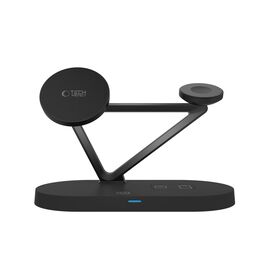 Tech-Protect QI15W-A41 3in1 Wireless Charger with MagSafe for Apple Devices - Black