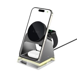 Tech-Protect QI15W-A43 3in1 Wireless Charger with MagSafe for Apple Devices - Black