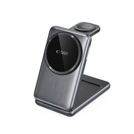 QI15W-A42 3in1 Inductive Charger with MagSafe for Apple Devices - Gray