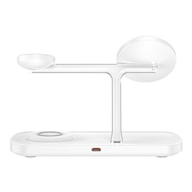 Tech-Protect QI15W-A45 3in1 Wireless Charger with MagSafe for Apple Devices - White