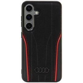 Audi Genuine Leather MagSafe S24 S921 black-red hardcase AU-TPUPCS24-R8/D3-RD
