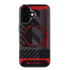 Audi IML Sport MagSafe iPhone 16 6.1" black/black hardcase AUS-IMLMIP16-RSQ/D2-BK