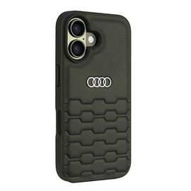 Audi Synthetic Leather iPhone 16 6.1" black/black hardcase AU-TPUPCIP16-GT/D2-BK