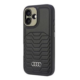 Audi Synthetic Leather MagSafe iPhone 16 6.1" black/black hardcase AU-TPUPCMIP16-GT/D3-BK